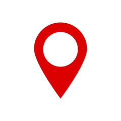 Aufkleber - Location icon for map. Vector pointer on isolated background. Pin icon position.Red location symbol. vector isolated