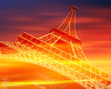 Fototapeta  - Eiffel Tower, Paris.