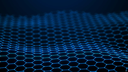 Poster - Futuristic hexagon background. Abstract technology background. Technology concept. Big data.