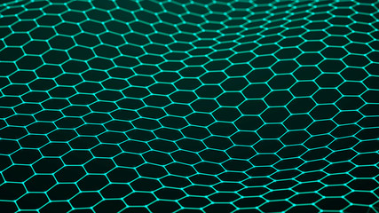Poster - Futuristic hexagon background. Abstract technology background. Technology concept. Big data.