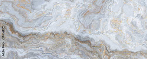 Obraz w ramie White curly marble