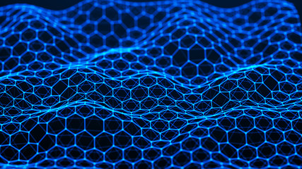 Poster - Futuristic hexagon background. Abstract technology background. Technology concept. Big data.