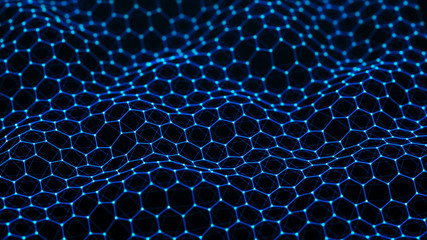 Poster - Futuristic hexagon background. Abstract technology background. Technology concept. Big data.