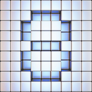Cube grid Number 8 EIGHT 3D