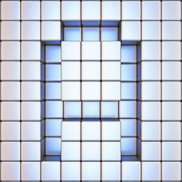 Cube grid Letter A 3D