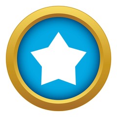 Poster - Star icon blue vector isolated on white background for any design