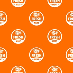 Wall Mural - Eco fresh meat pattern vector orange for any web design best