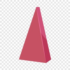 Poster - Pink triangle icon. Cartoon illustration of pink triangle vector icon for web
