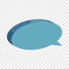 Poster - Blue speech bubble icon. Cartoon illustration of blue speech bubble vector icon for web