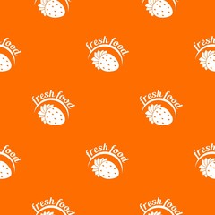 Poster - Farm fresh food pattern vector orange for any web design best