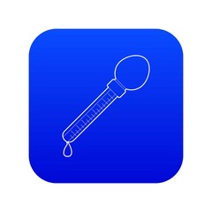 Poster - Pipette icon blue vector isolated on white background