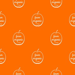 Poster - Farm organic pattern vector orange for any web design best