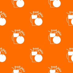 Poster - Fresh juice pattern vector orange for any web design best
