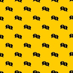 Poster - question and exclamation speech bubbles pattern seamless vector repeat geometric yellow for any desi