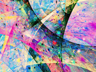 blue abstract fractal background 3d rendering illustration