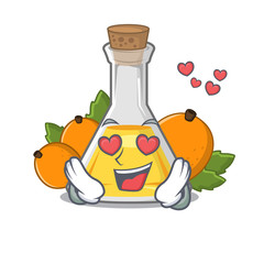 Sticker - In love apricot oil in the cartoon shape