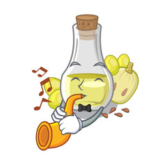 Sticker - With trumpet grape seed oil the mascot shape