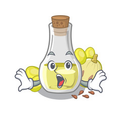 Sticker - Surprised grape seed oil the mascot shape