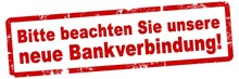 Nlsb850 NewLongStampBanner Nlsb - German Text - Bitte Beachten Sie Unsere Neue Bankverbindung: Stempel / Einfach / Rot / Vorlage - Seitenverhältnis 3:1 - 3zu1 - New-version - Xxl G8185