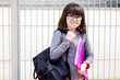 © tetxu - student with his backpack on his way to school or campus, back to school concept