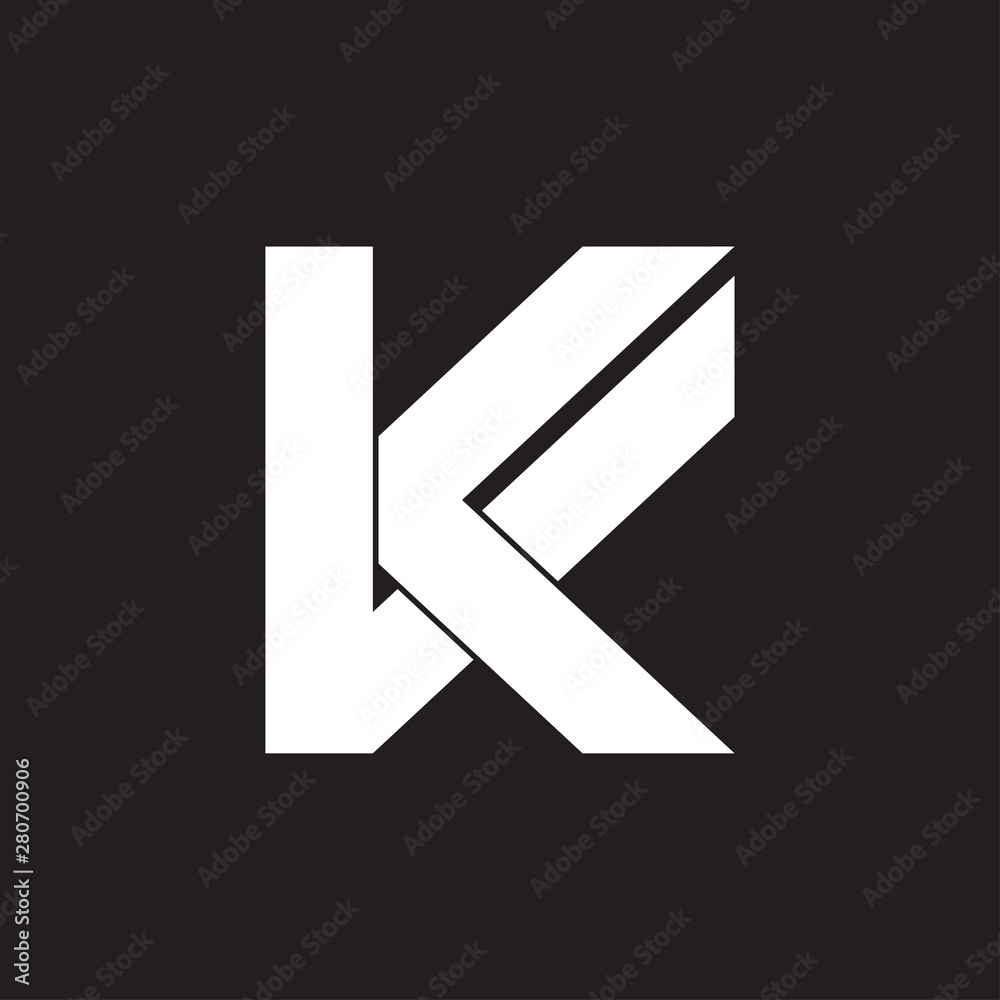 letter vk simple geometric logo vector Stock Vector | Adobe Stock