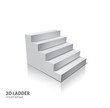 © olga_milagros - Design elements White stairs realistic illustration design with shadow on transparent background. 3D Stand on isolated. Illustration for promotional presentation