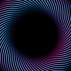 Wall Mural - Abstract information technology 3D background with a colored twisted lines. Illustration of a futuristic shape. EPS 10, vector illustration.