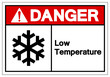 Danger Low Temperature Symbol Sign, Vector Illustration, Isolated On White Background Label .EPS10