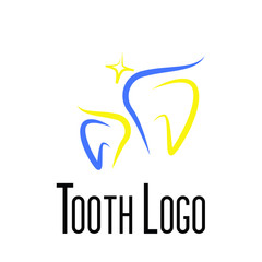 Wall Mural - tooth logo icon