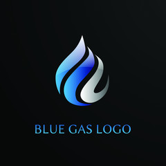 Canvas Print - blue energy logo icon