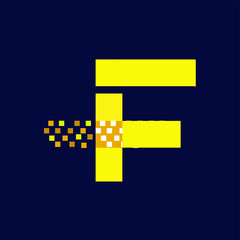 Sticker - F initial letter logo icon