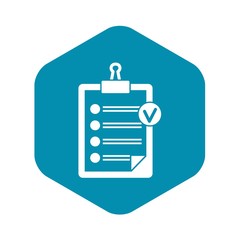 Poster - Check list icon. Simple illustration of check list vector icon for web
