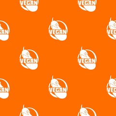 Poster - Vegan pattern vector orange for any web design best