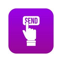 Poster - Email communication concept icon digital purple for any design isolated on white vector illustration