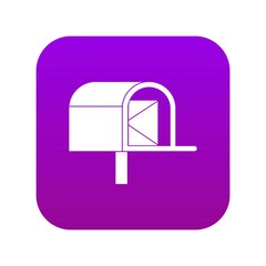 Poster - Mailbox icon digital purple for any design isolated on white vector illustration