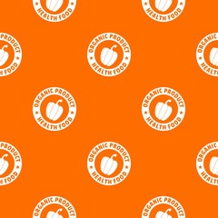 Poster - Organic product pattern vector orange for any web design best