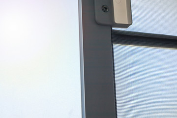 Open mosquito net wire screen on house window protection against insect