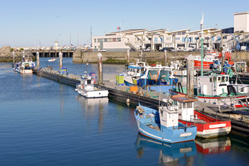 Wall Mural - Fishing harbor of La Turballe, a commune in the Loire-Atlantique department in western France