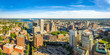 Aerial panorama of Providence skyline on a late afternoon. Providence is the capital city of the U.S. state of Rhode Island. Founded in 1636 is one of the oldest cities in USA.