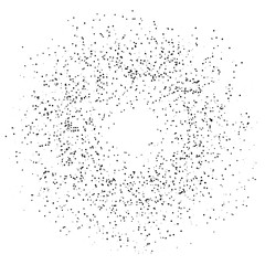 Leinwandbilder - Artistic circular element / circle abstract shape with shattered pieces. Abstract art element