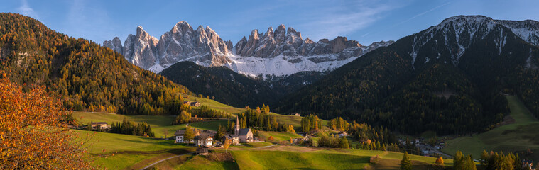 Wall Mural - village santa maddalena in dolomites