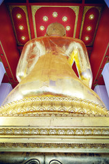 Wall Mural - Close up of buddha statue in Wat Phra Mongkhon Bophit, Ayutthaya province,Thailand