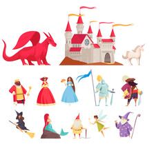 Fairy Tale Characters Icons Set