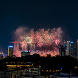 Fototapeta Miasto - Singapore National day fireworks