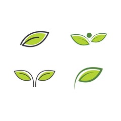 Wall Mural - Green leaf logo