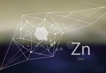 Wall Mural - Zinc. A series of trace elements.