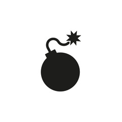 Bomb icon. Vector illustration. Isolated.