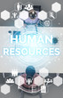 © InfiniteFlow - Human Resources Recruitment and People Networking Concept. Modern graphic interface showing professional employee hiring and headhunter seeking interview candidate for future manpower.