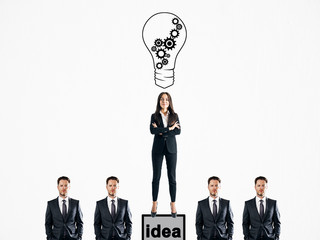 Aufkleber - Idea and leadership concept