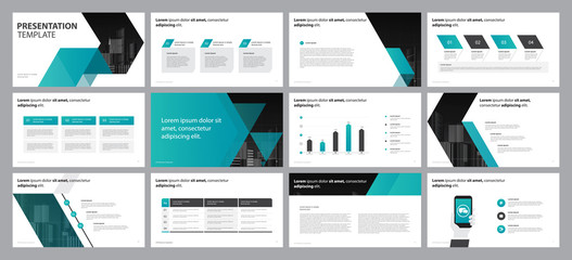 Poster - business presentation backgrounds design template and page layout design for brochure ,annual report and company profile ,  